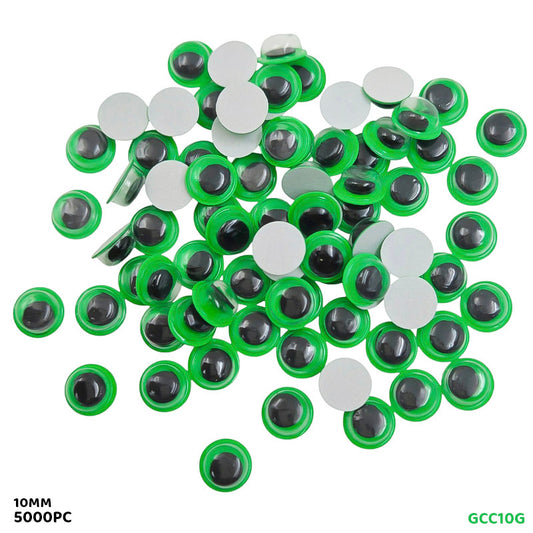Gift To Love | Googly Eye Colored 10MM Green 70PCS | Code : CGG10G