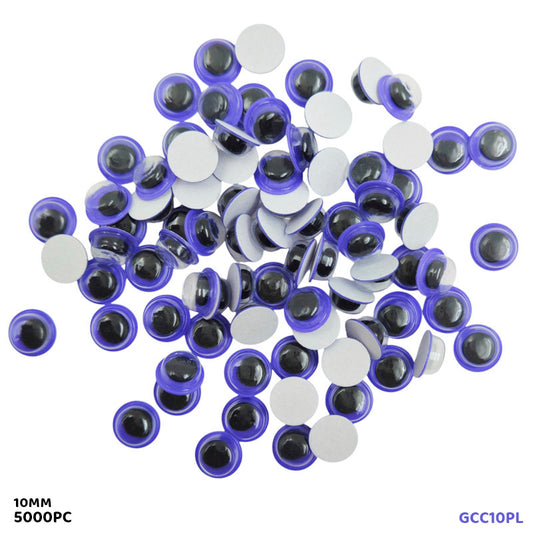 Gift To Love | Googly Eye Colored 10MM Purple 70PCS | Code : CGG10PL