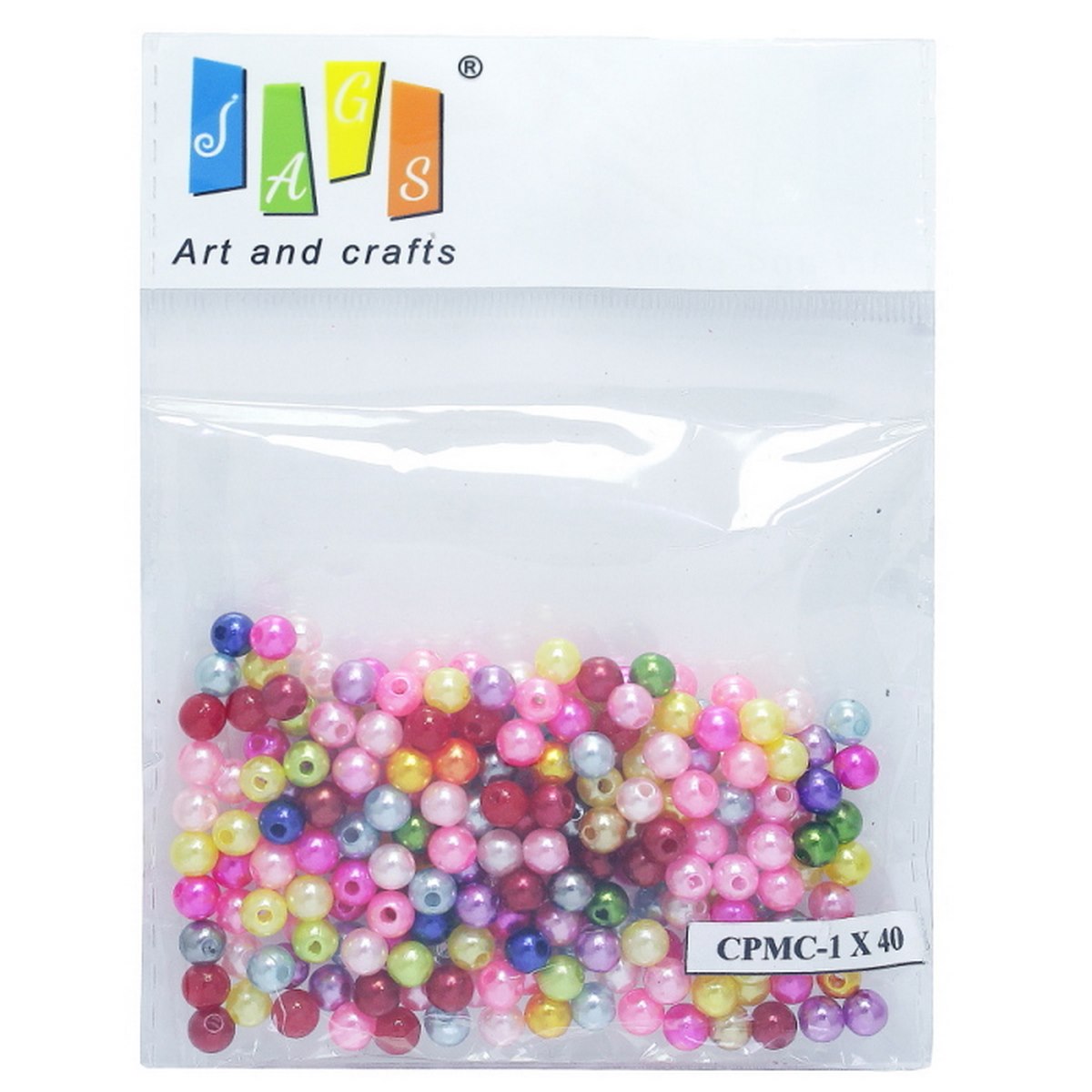 Gift To Love | Craft Beads Multi Colour | Size : 4 Mm | Pcs : 25 Gm | Code : CPMC-1