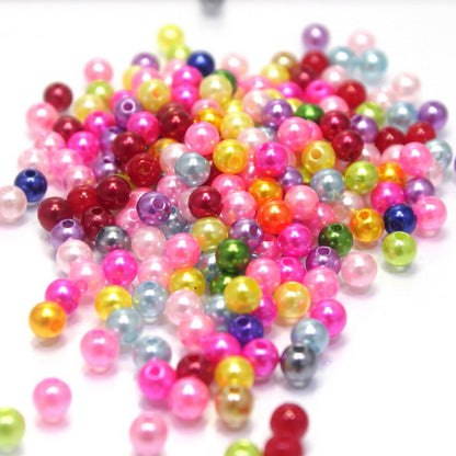 Gift To Love | Craft Beads Multi Colour | Size : 4 Mm | Pcs : 25 Gm | Code : CPMC-1