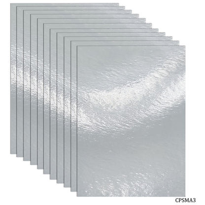 Gift To Love | Card Stock Paper Mirror | Color : Silver | Size : A3 | Pcs : 10 Sheets | Code : CPSMA3