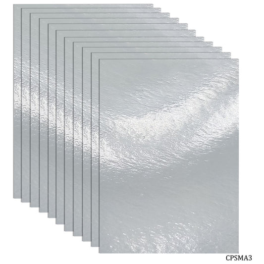 Gift To Love | Card Stock Paper Mirror | Color : Silver | Size : A3 | Pcs : 10 Sheets | Code : CPSMA3