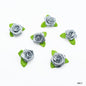Gift To Love | Satin Cloth Flower | Color : Glittery Silver | Pcs : 24 Pcs | Code : CR17