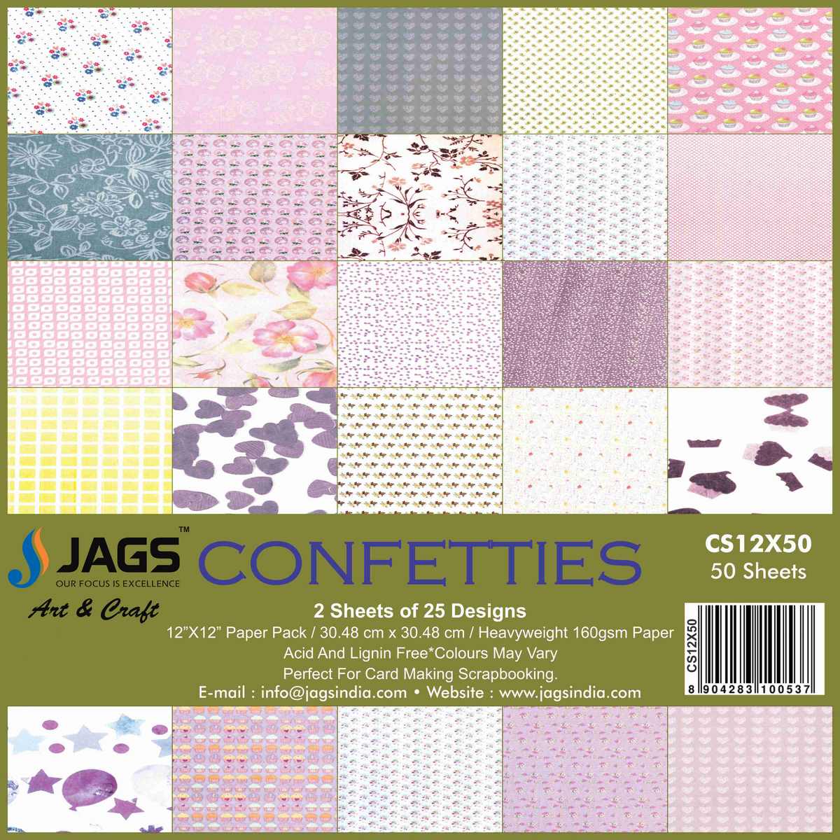 Gift To Love | Paper | Size : 12X12 | Pcs : 50 Sheets | Code : CS12X50