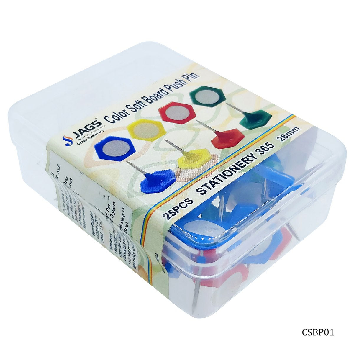 Gift To Love | Colour Soft Board Push Pin Heart Shape | Pcs : 25 Pcs | Code : CSBP01