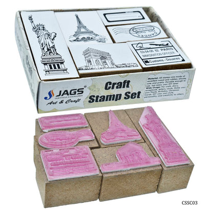 Gift To Love | Craft Stamp Set Wonder Of World | Pcs : 6 Pcs Set | Code : CSSC03