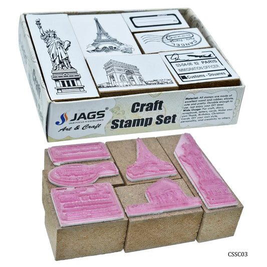 Gift To Love | Craft Stamp Set Wonder Of World | Pcs : 6 Pcs Set | Code : CSSC03