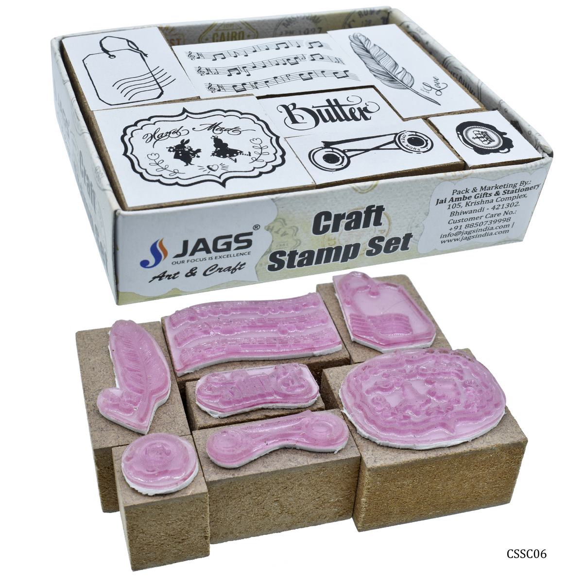 Gift To Love | Craft Stamp Set Music Feather | Pcs : 7 Pcs Set | Code : CSSC06