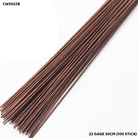 Gift To Love | Craft Wire | Color : Brown | Size : 22 Gage 30 Cm | Pcs : 100 Stick | Code : CW3022B