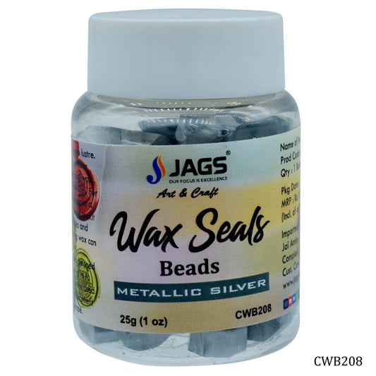 Gift To Love | Craft Wax Seal Beads | Color : Metallic Silver | Size : 25 Gsm | Code : CWB208