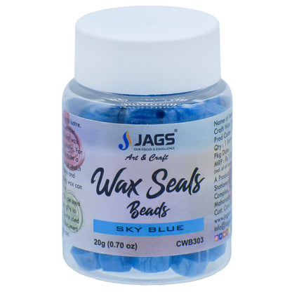 Gift To Love | Craft Wax Seal Beads | Color : Sky Blue | Size : 20 Gsm | Code : CWB303