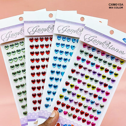Gift To Love | Gem Stones Heart Sticker | Code : CXM015A