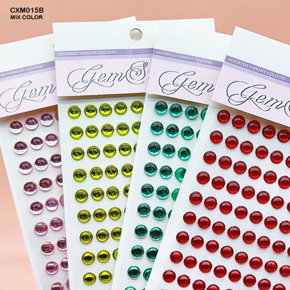Gift To Love | Gem Stones Round Sticker | Code : CXM015B