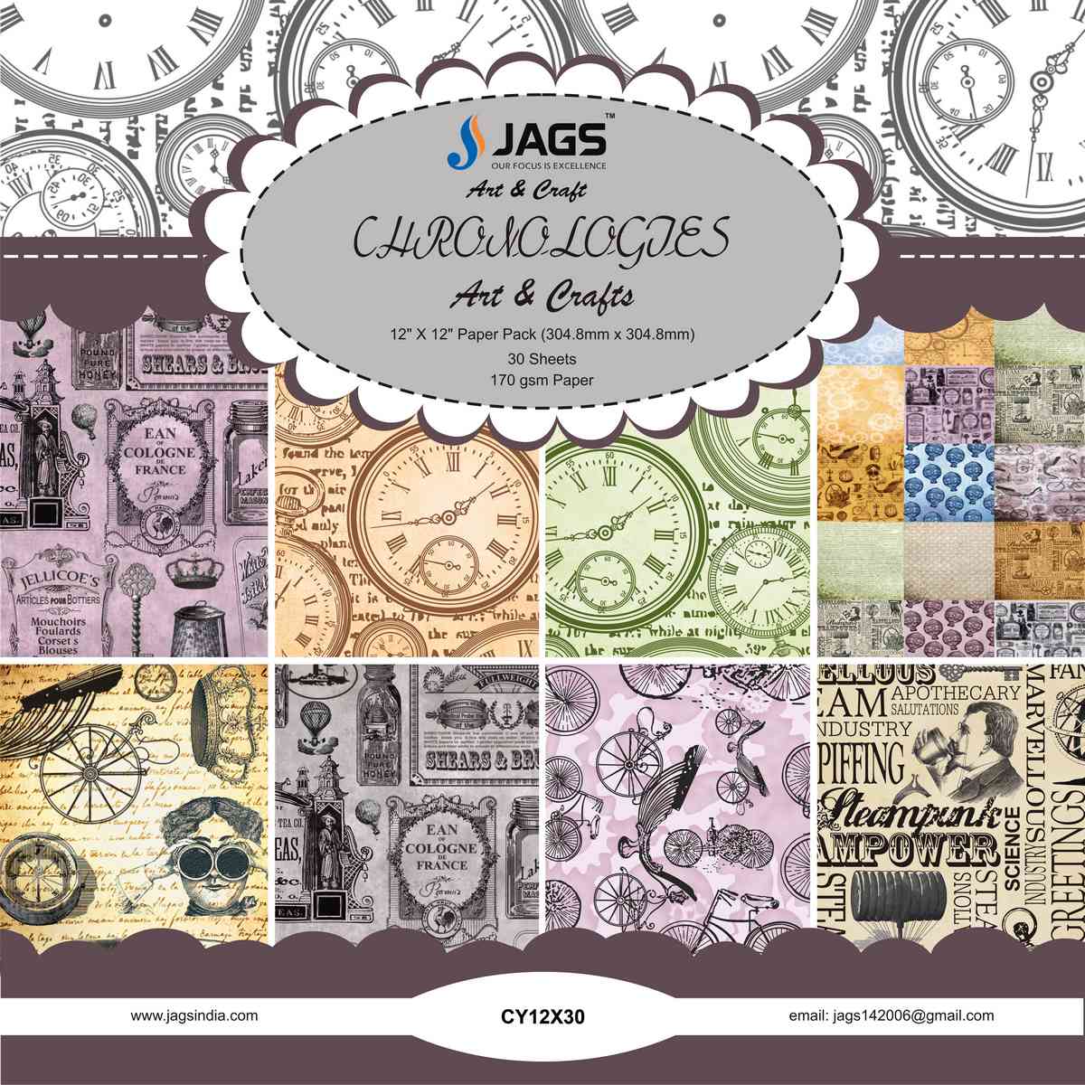 Gift To Love | Paper Chronologies | Size : 12X12 | Pcs : 30 Sheets | Code : CY12X30
