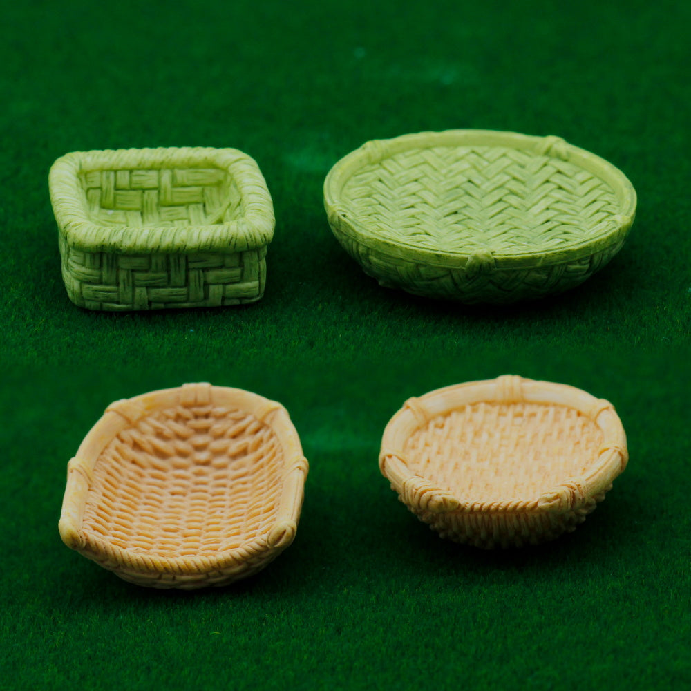 Gift To Love | Miniature Model Bamboos Basket Furniture Set | Pcs : 4 Pcs | Code : D1580-C