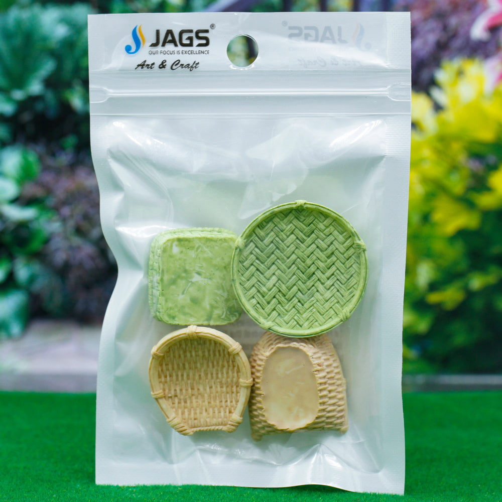Gift To Love | Miniature Model Bamboos Basket Furniture Set | Pcs : 4 Pcs | Code : D1580-C