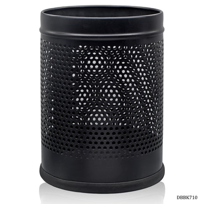 Gift To Love | Dust Bin Stainless Steel | Color : Black | Size : 7 X 10 | Code : DBBK710