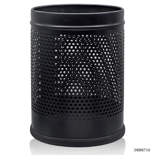 Gift To Love | Dust Bin Stainless Steel | Color : Black | Size : 7 X 10 | Code : DBBK710