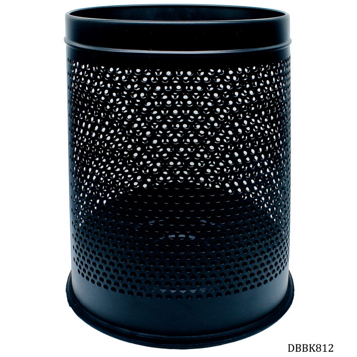 Gift To Love | Dust Bin Stainless Steel | Color : Black | Size : 8 X 12 | Code : DBBK812
