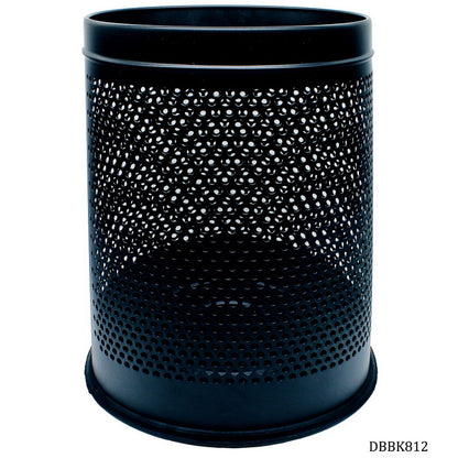 Gift To Love | Dust Bin Stainless Steel | Color : Black | Size : 8 X 12 | Code : DBBK812
