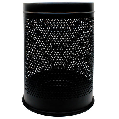Gift To Love | Dust Bin Stainless Steel | Color : Black | Size : 8 X 12 | Code : DBBK812