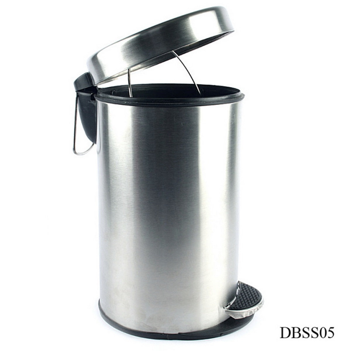 Gift To Love | Dust Bin Stainless Steel Paddle Bin | Size : 8 X 12 | Pcs : 7 Lt | Code : DBSS05PL