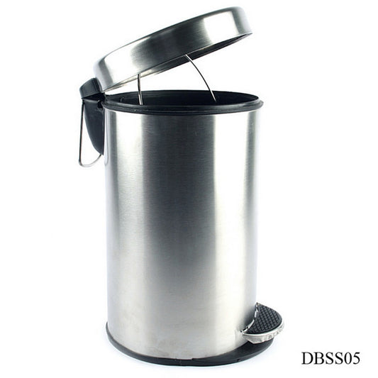 Gift To Love | Dust Bin Stainless Steel Paddle Bin | Size : 8 X 12 | Pcs : 7 Lt | Code : DBSS05PL