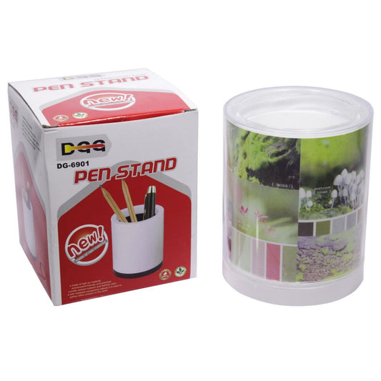 Gift To Love | Plastic Pen Stand Round | Color : Transparent | Code : DG-6901