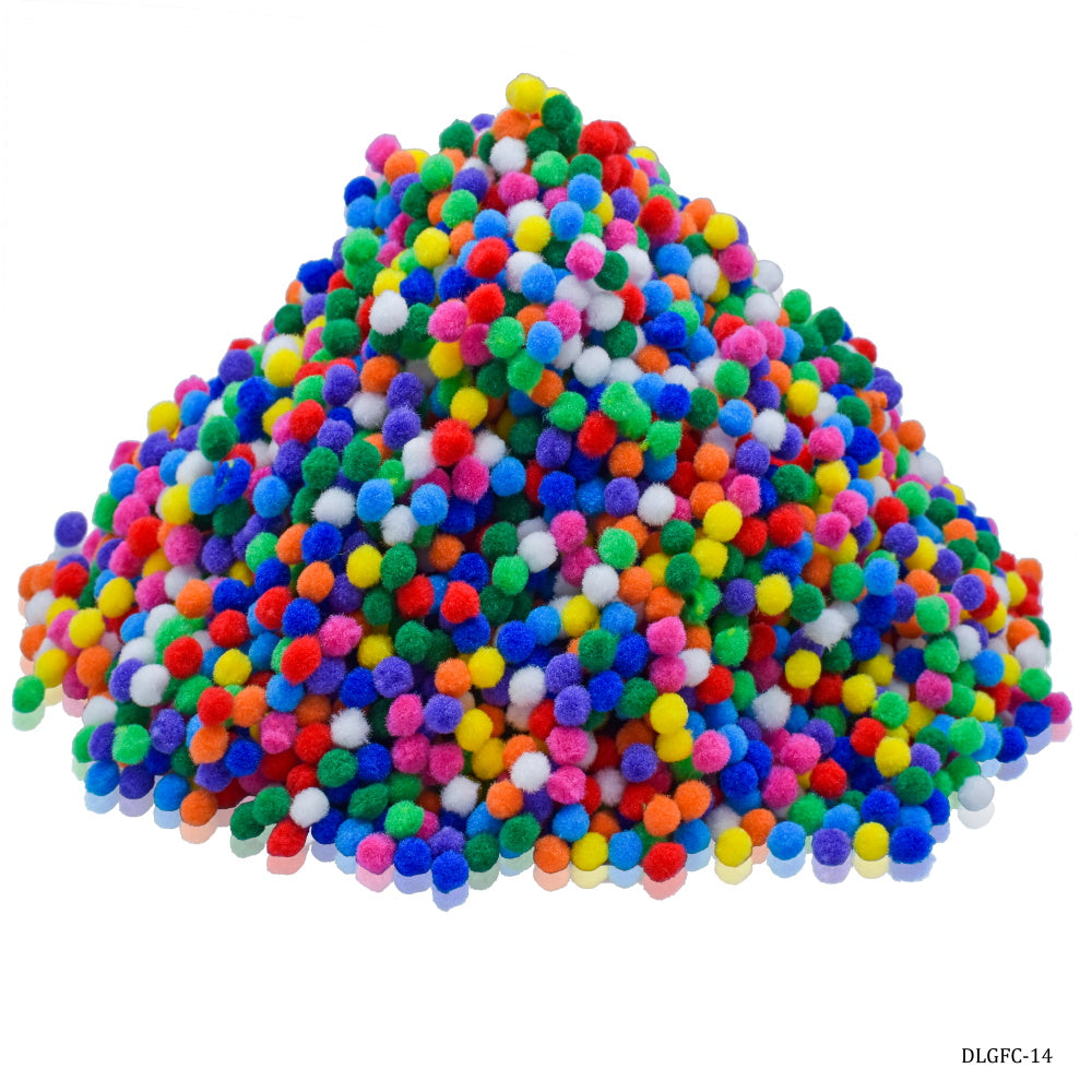 Gift To Love | Pom Pom Ball | Color : Pastel Colors | Size : 1 Cm | Pcs : 4000 Pcs | Code : DLGFC-14