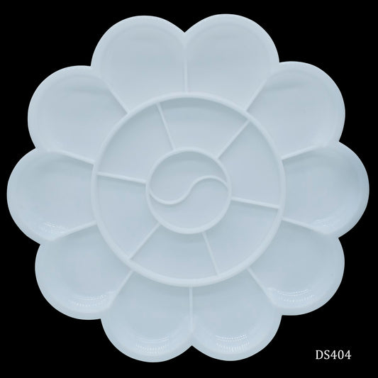 Gift To Love | Colour Mixing Plate Round Flower | Size : Medium | Code : DS404