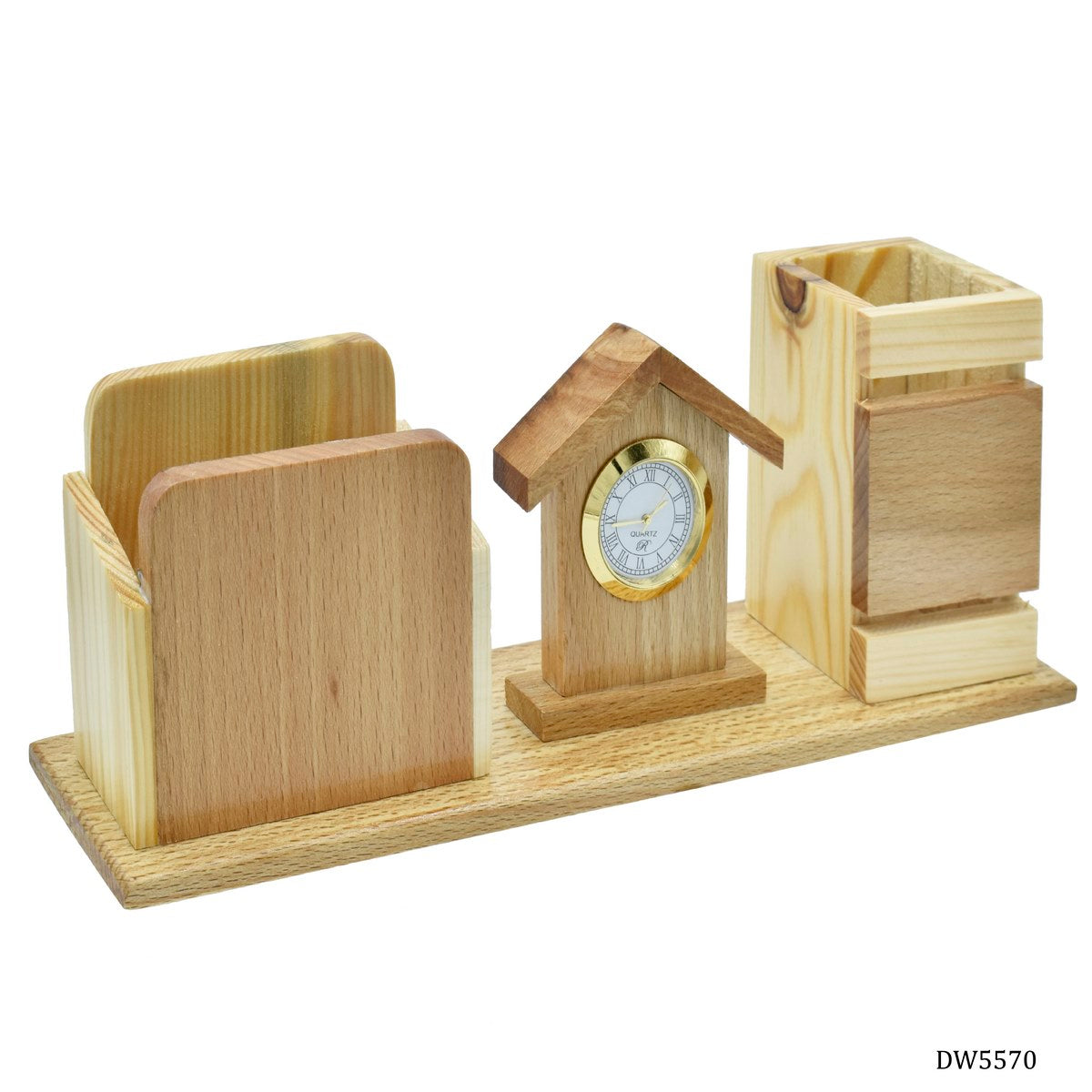Gift To Love | Wooden Table  Pen Stand And Mobile Holder | Code : DW5570