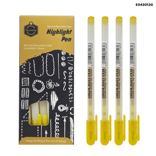 Gift To Love | Highlights Pen Gold | Size : 0.8 Mm | Pcs : 12 Pc | Code : E043012G