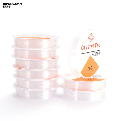 Gift To Love | Elastic Roll | Color : Plain | Size : 0.6 Mm | Pcs : 10 Pcs | Code : ERP6
