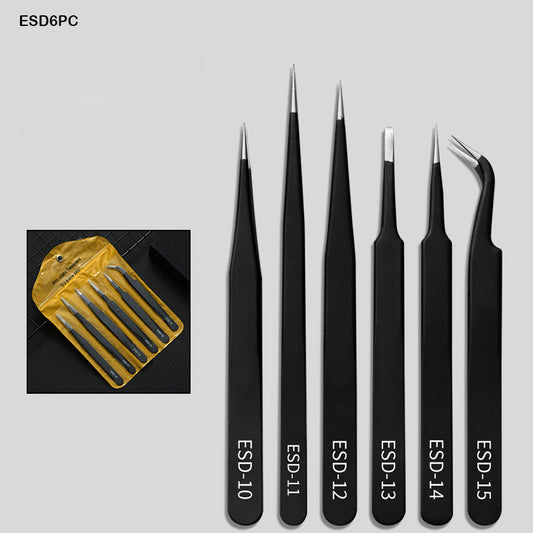 Gift To Love | Tweezer Stainless Steel | Color : Black | Pcs : 6 Pc | Code : ESD6PC