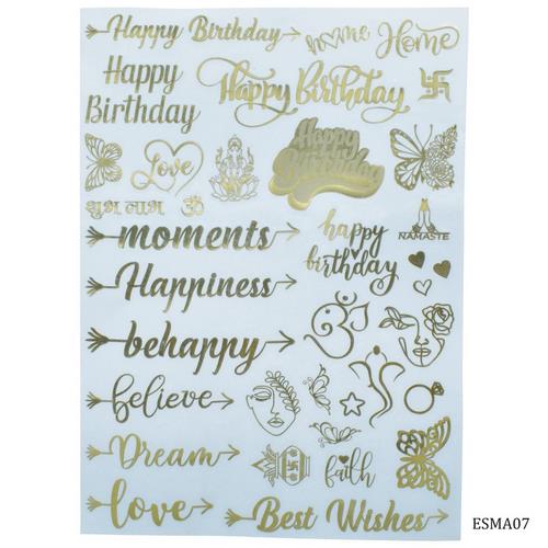 Gift To Love | EP Sticker Metal A5 Happy Birthday Design | Code : ESMA07