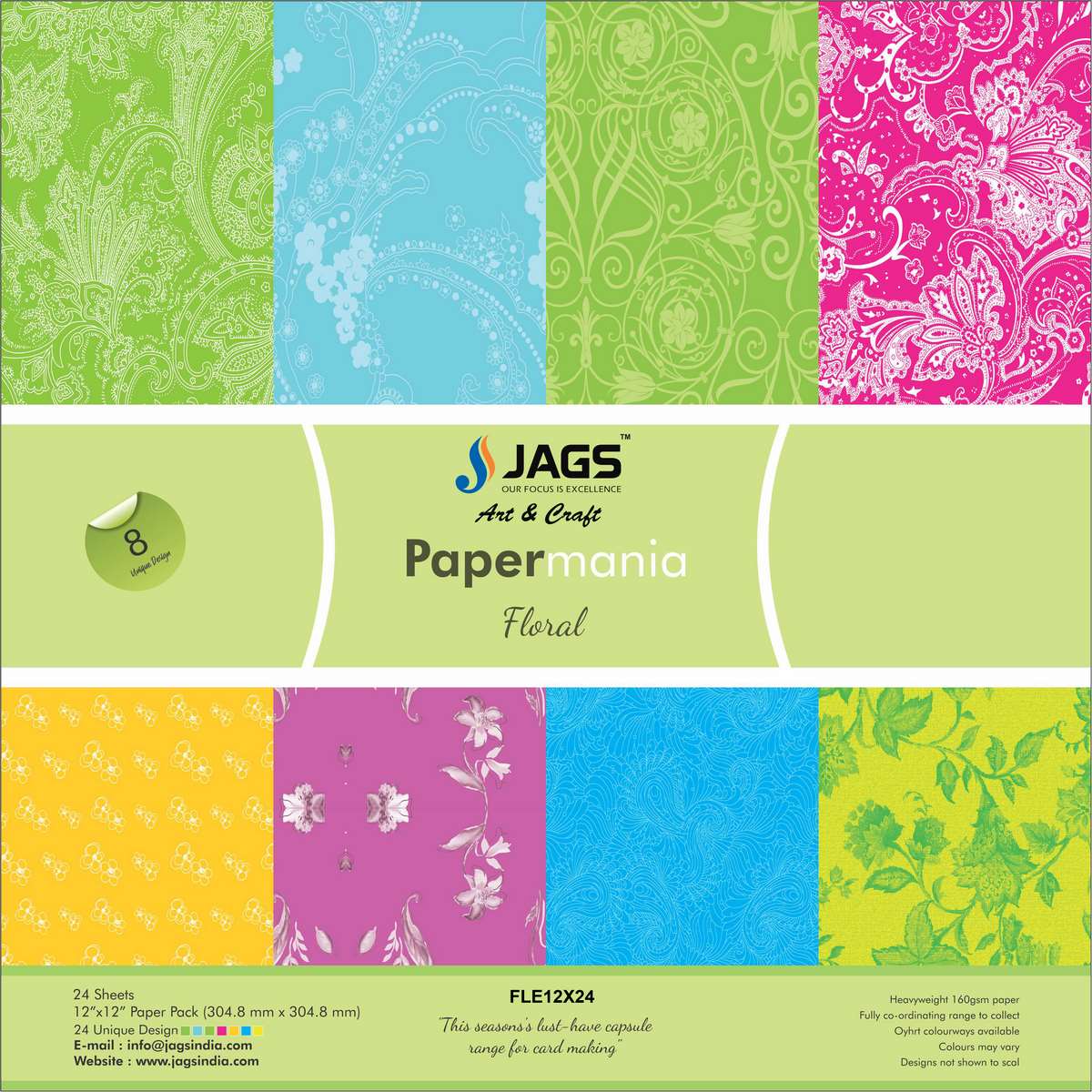 Gift To Love | Paper | Size : 12X12 | Pcs : 24 Sheets | Code : FLE12X24
