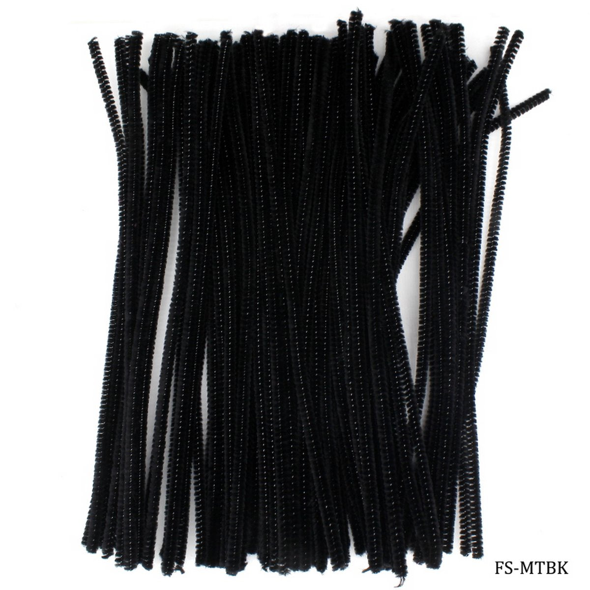 Gift To Love | Craft Pipe Cleaner | Color : Black | Size : 7 Mm X 30 Cm | Pcs : 100 Pcs | Code : FS-MTBK