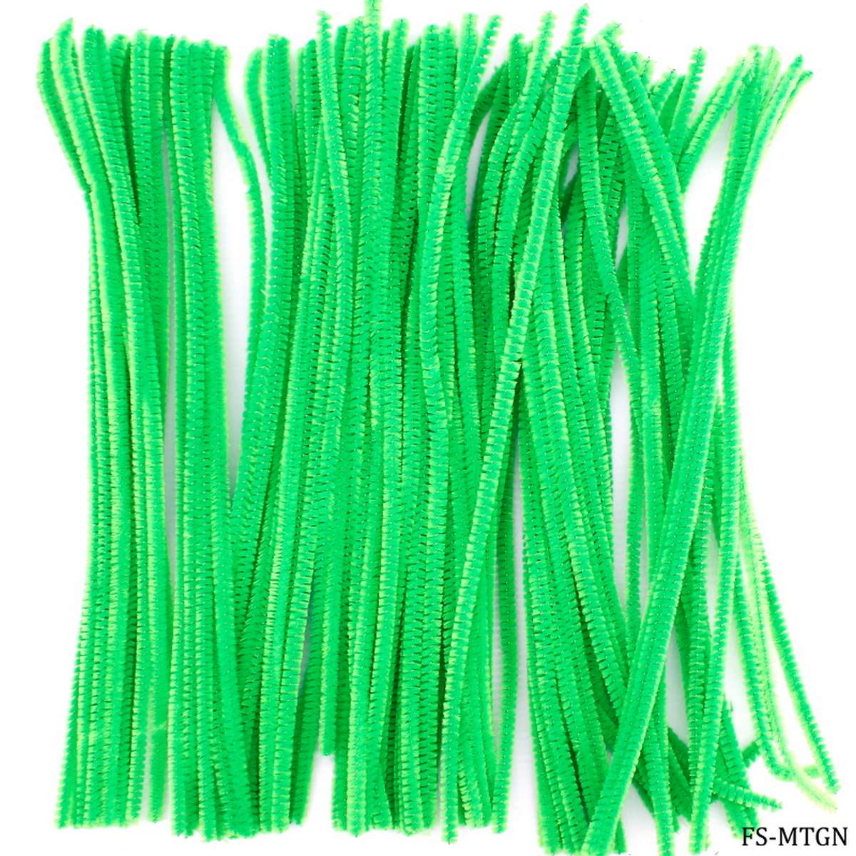 Gift To Love | Craft Pipe Cleaner | Color : Green | Size : 7 Mm X 30 Cm | Pcs : 100 Pcs | Code : FS-MTGN