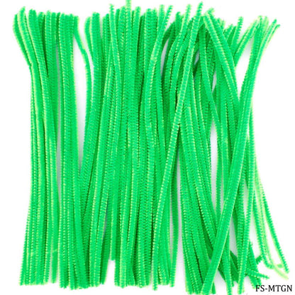 Gift To Love | Craft Pipe Cleaner | Color : Green | Size : 7 Mm X 30 Cm | Pcs : 100 Pcs | Code : FS-MTGN