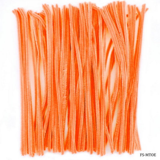 Gift To Love | Craft Pipe Cleaner | Color : Orange | Size : 7 Mm X 30 Cm | Pcs : 100 Pcs | Code : FS-MTOE