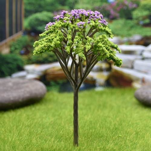Gift To Love | Artificial Miniature Green & Purple Tree 1pc | Code : FU-140GPE