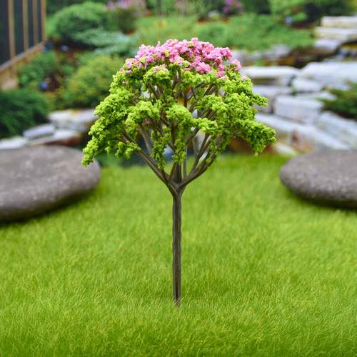 Gift To Love | Artificial Miniature Green & Pink Tree 1pc | Code : FU-140GPK