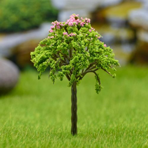 Gift To Love | Artificial Miniature Green & Pink Tree 1pc | Code : FU-80GLPK