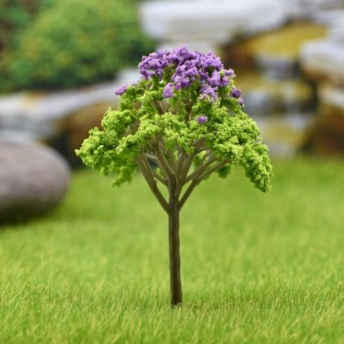 Gift To Love | Artificial Miniature Green & Purple Tree 1 Pc | Code : FU-80GPE