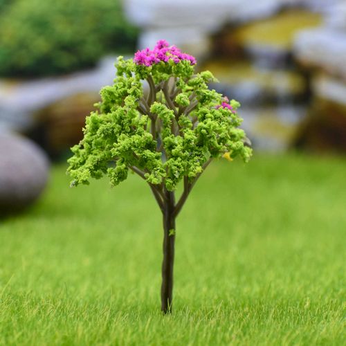 Gift To Love | Artificial Miniature Green & Pink Tree 1pc | Code : FU-80GPK