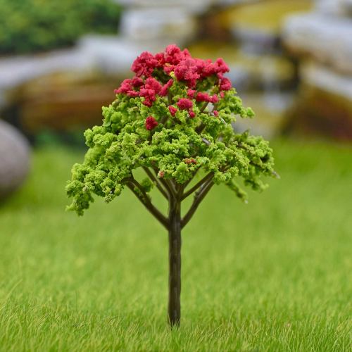 Gift To Love | Artificial Miniature Green & Red Tree 1 Pc | Code : FU-80GRD
