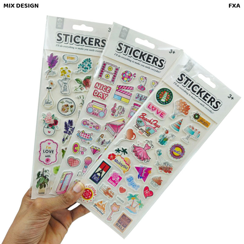 Gift To Love | Flash 3D Funny Cute Print Sticker | Code : FXA