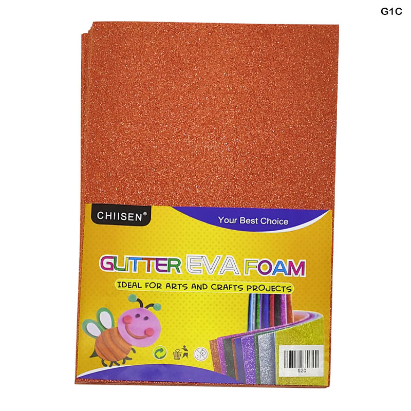 Gift To Love | Glitter Foam Sheet | Color : Copper | Size : A4 | Pcs : 10 Pcs | Code : G1C