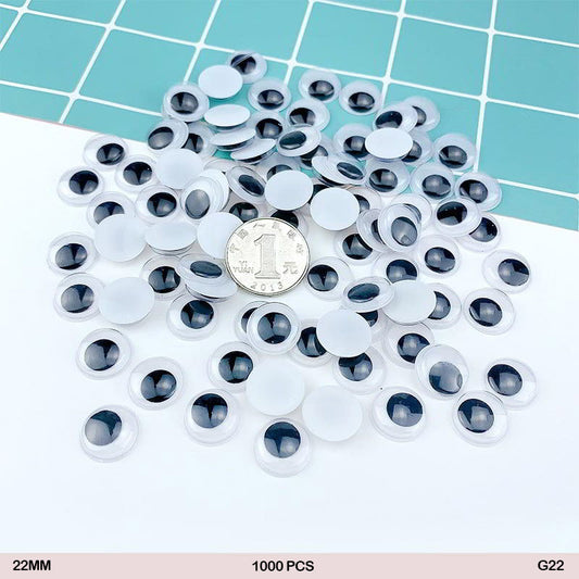 Gift To Love | Googly Eye Round | Size : 22 Mm | Pcs : 1000 Pcs | Code : G22