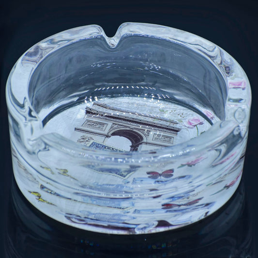 Gift To Love | Glass Ashtray Printed Round | Code : GAP-RD